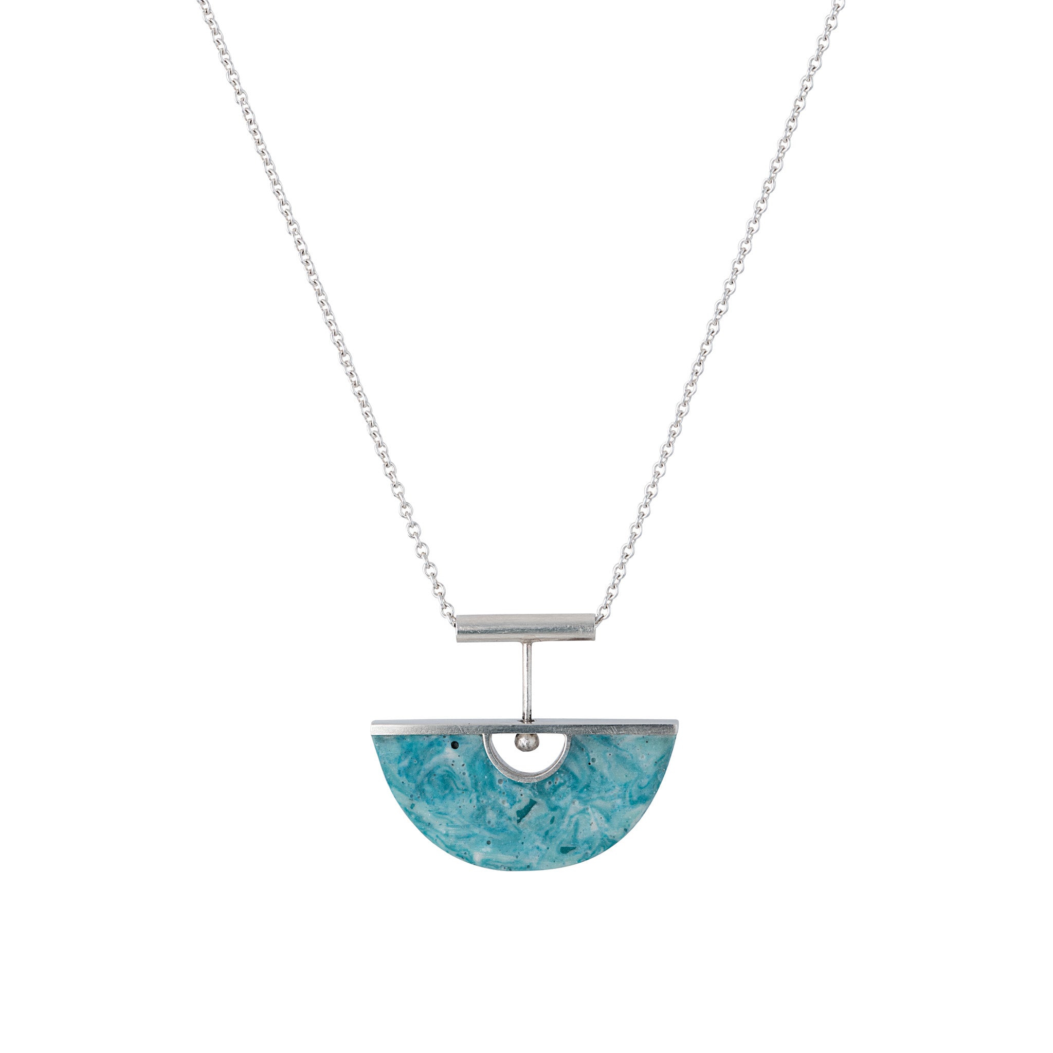 Silver and Jesmonite Necklace by Heidi Carthew